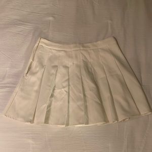 White Pleated Tennis Skirt size L